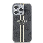 Zadní kryt Guess IML 4G Gold Stripe pro Apple iPhone 15 Pro, černá