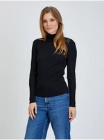 Black ribbed sweater ORSAY