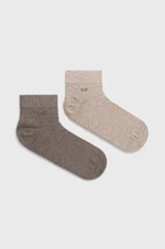 Ponožky Calvin Klein (2-pack) pánské, béžová barva, 701218706