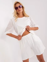 Women's Ecru summer set made of cotton