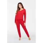 Karina women's tracksuit with long sleeves, long pants - red