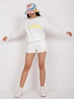 White cotton sweatshirt for everyday wear