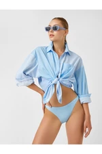 Koton női kék kockás bikini alsó