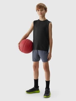 Chlapčenské rýchloschnúce športové šortky - šedé