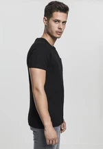 Pocket T-shirt made of blk/blk synthetic leather