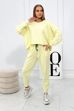 Set 2 Piece Sweatshirt + Trousers Yellow