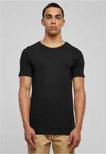 Fitted stretch T-shirt in black