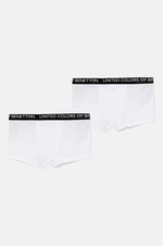 Dětské boxerky United Colors of Benetton 2-pack bílá barva, 3OP80X230