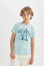 DEFACTO Boy&#39;s Crew Neck Printed Short Sleeve T-Shirt