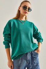 Bianco Lucci Women's Three Thread Raised Oversize Sweatshirt