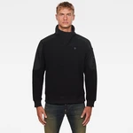 G-STAR Mikina - Tech Fleece funnel zip sw ls čierna