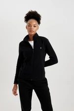 DEFACTO Fit Standard Fit Double Pocket Fleece Cardigan