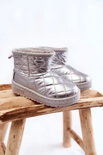 Children's warm snow boots Big Star KK374241 Silver