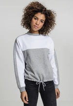 Women's Oversize 2-Tone Stripe Crew Grey/White