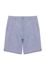 Trendyol Blue Regular Fit Linen Look Woven Shorts & Bermuda