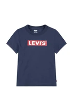 Dětské tričko Levi's BOXTAB TEE tmavomodrá barva, s potiskem, 8EJ764