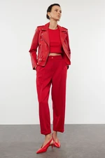 Trendyol Dark Red Balloon Pattern Woven Trousers