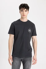 DEFACTO Slim Fit Crew Neck Printed Short Sleeve T-Shirt