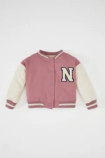 DEFACTO Baby Girl College Collar Bomber Cardigan