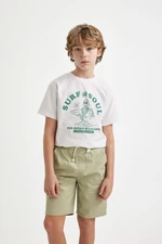 DEFACTO Boys' Crew Neck Printed Short Sleeve T-Shirt