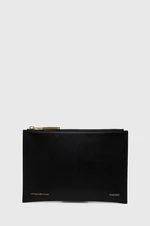 Kožená listová kabelka Victoria Beckham čierna farba, B324AAC005907A