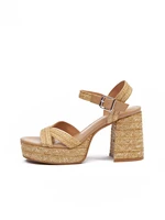 Orsay Brown Women's Heeled Sandals - Women's