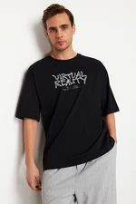 Trendyol Black Oversize/Wide-Fit Short Sleeve T-shirt