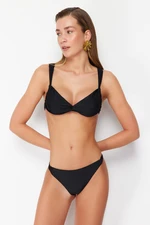 Trendyol Black Bralette Knotted Bikini Top