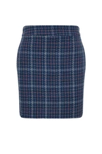 Trendyol Curve Blue Checked Skirt