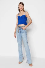 Trendyol Saks Crop Lined Knitted Bustier