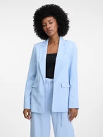 Light blue women's jacket with linen ORSAY
