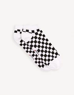 Black and white men's plaid socks Celio