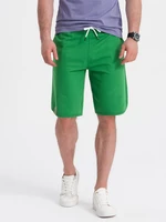 Ombre Men's rounded leg sweat shorts - green