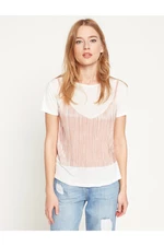 Koton Women's Pink Relaxed Cut T-shirt