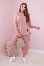 Cotton tracksuit dark pink