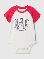 Red and white boys' bodysuit with GAP logo