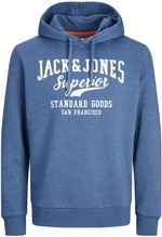 Jack&Jones Pánská mikina JJELOGO Regular Fit 12238250 Ensign Blue XXL