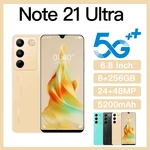 Note 21 Ultra Smartphone Android Telephone 5200mAh 8+256GB 6.8 Inch HD Screen Cell Phone Camera Mobile Phones Unlock