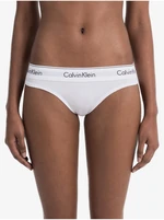 Calvin Klein białe stringi z białymi szerokimi oponami Thong Strings