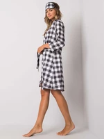 Black and white checkered three-piece night set