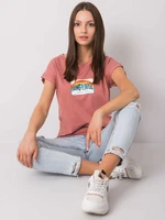 Dirty Pink Cotton Women's T-shirt