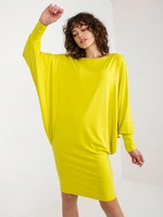 Lime Ladies Bat Dress Viscose