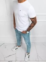 Men's monochrome white T-shirt Dstreet