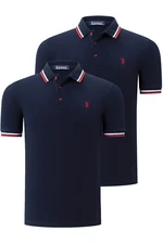 DUO SET T8594 DEWBERRY MENS T-SHIRT-NAVY-NAVY-NAVY BLUE