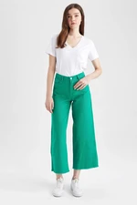 DEFACTO High Waist Wide Leg Gabardine Trousers