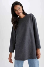 DEFACTO Thin Sweatshirt Fabric Regular Fit Long Sleeve Tunic