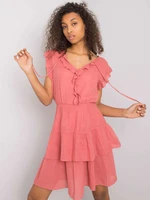 OCH BELLA Pink bright dress with ruffles