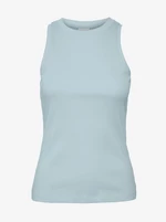 Light blue women ribbed basic tank top AWARE by VERO MODA Lavend - Women