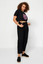 Trendyol Curve Black Mom Fit Jeans