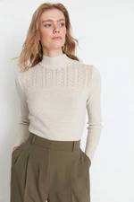 Trendyol Stones Openwork/Perforated Knitwear Sweater